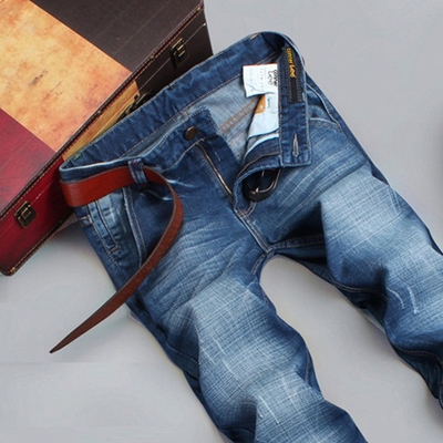 conner lee男士牛仔裤2015夏季新款直筒薄款斜插口袋牛仔裤男长裤