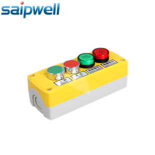 斯普威尔 四孔按钮盒 带操作按钮以及信号指示控制盒 孔径22mm