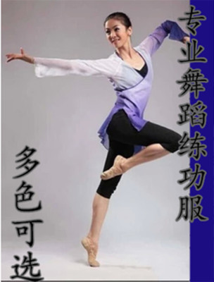 水袖舞蹈练功服藏族舞蹈演出服装古典舞蹈新款渐变色民族舞台服饰