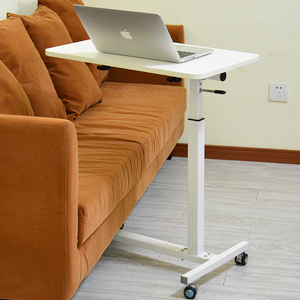 精启气动自动升降床上电脑桌 笔记本桌懒人桌 移动可伸缩折叠桌