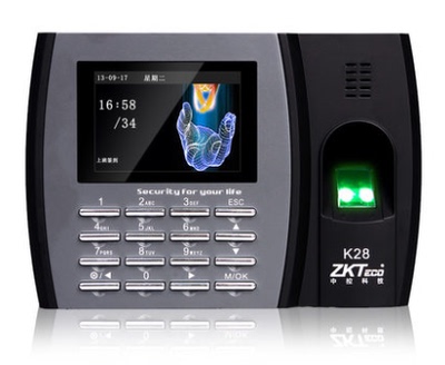 中控K28指纹考勤机 指纹打卡机 指纹机 免软件 操作简单方便