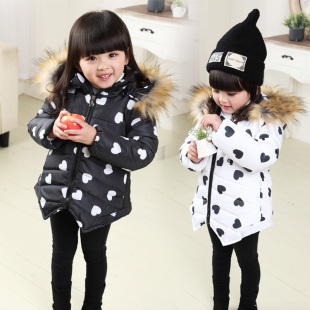 冬季2015新款童装女童棉衣外套中长款加绒加厚棉袄韩版儿童棉服