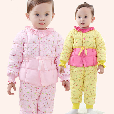 女童棉服婴幼儿童冬季童装中小童女孩棉袄加厚内胆宝宝棉衣套装