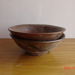 保真包老老古董瓷器古玩瓷器民国酱釉碗老茶盏一对瓷器包老货农村