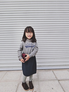 15冬新款 日系风儿童卫衣 男女童面包领加绒加厚卫衣套头衫