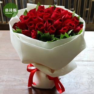 苏州鲜花速递同城红玫瑰花束礼盒上海无锡常州昆山生日花店送花