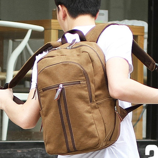 韩版风帆布双肩包新款潮流男女学生书包休闲时尚旅行电脑双肩背包