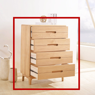 北欧/宜家斗柜实木储物柜整装卧室特价抽屉柜简约现代经济型家具