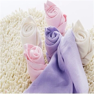 中国结新款白色通用结竹纤维方巾5092宝宝儿童巾抗菌除螨一等品