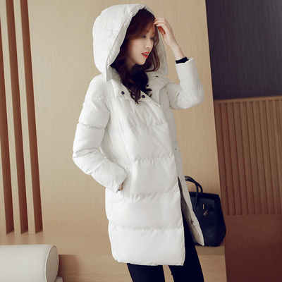 冬装2015新款中长款棉衣女 韩国修身棉服外套