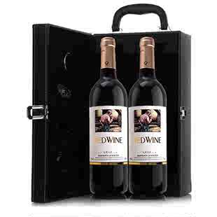 双支礼盒装 红酒橡木桶干红葡萄酒红酒礼盒双支装红酒包邮