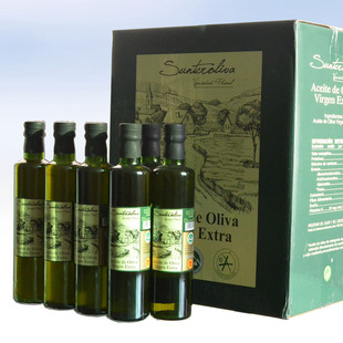 尚特 西班牙原装进口特级初榨橄榄油礼盒装500ml*6瓶 PDO橄榄油