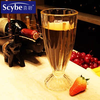 scybe喜碧克鲁苏打杯水杯奶昔杯啤酒杯果汁杯牛奶杯2只370ml
