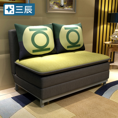 三辰 多功能沙发床 1.2/1.5米可折叠布艺小户型单双人客厅沙发床