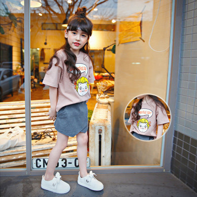 女大童夏装2016新款潮大童女装夏装12-15岁韩版小学生短袖上衣