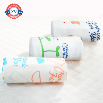 Z9天然纯棉纱布四层儿童枕巾温和型宝宝枕巾婴儿枕巾3条装
