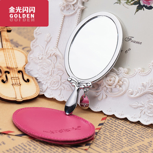米勒斯milesi 手柄镜子 化妆镜 便携 随身 韩国 复古公主旅行必备