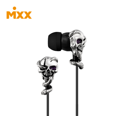 mixx ME1120F-2 冷酷骷髅头苹果安卓带麦入耳式首饰耳机 潮流时尚
