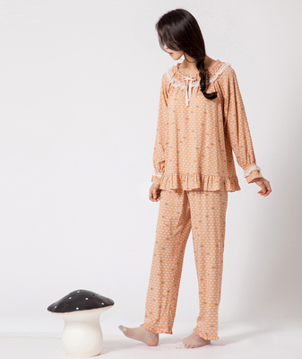 2015春季新款韩国EVENIE品牌正品蕾丝花边长袖睡衣家居服套装3613