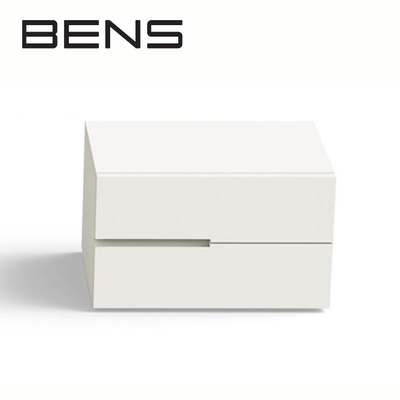 BENS奔斯 白色床头柜 白亮光漆抽屉收纳简约现代时尚储物柜 113