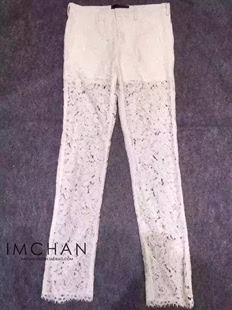 欧洲站2015年秋夏季夏季时尚蕾丝长裤正品KIYUGINA性感舒适蕾丝裤