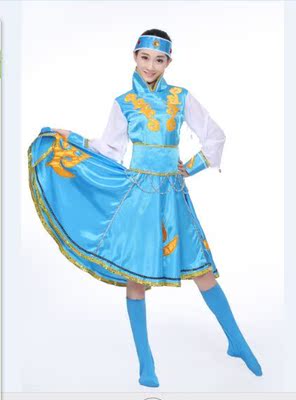 2016春季新款少数民族蒙古族服装女内蒙舞蹈成人表演舞演出服饰