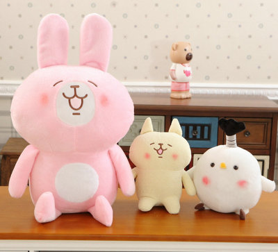 日本Kanahei卡娜赫拉小动物公仔小鸟鸡兔子猫咪玩偶毛绒玩具