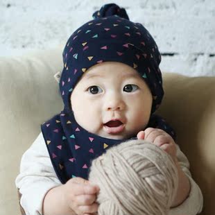 春装婴儿帽子秋冬款0-6-18个月男女宝宝套头帽春秋冬季儿童帽子