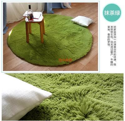 特价包邮圆形纯色地毯田园风格瑜伽地毯卧室客厅床边地毯支持定做