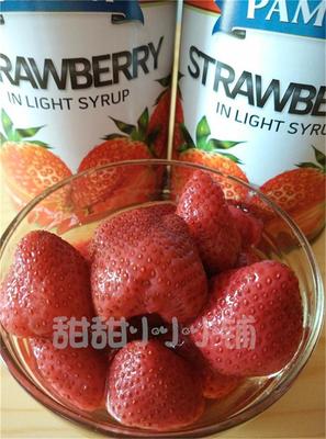 多国牌水果罐头出口草莓罐头糖水草莓罐头425*6罐 21省包邮