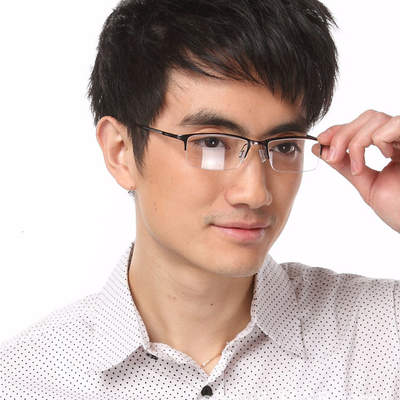 眼睛框镜架男配成品近视眼镜商务男款超轻纯钛眼镜架潮近视眼镜框