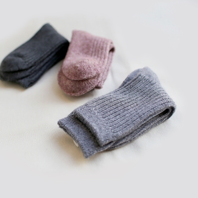 sugerhouse| 冬季保暖袜 | 羊毛加厚童袜女袜 | 素雅净色 |可亲子