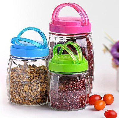 振兴 玻璃密封罐 大号透明食品储物罐蜂蜜茶叶奶粉零食糖果储物瓶