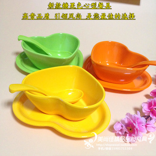 仿瓷密胺餐具塑料碗批发彩色创意双皮奶布丁水果沙拉碗甜品碗促销