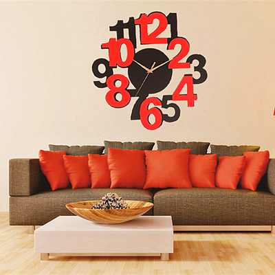 天美达 大号数字创意挂钟客厅 现代时尚钟表儿童房卧室静音壁钟