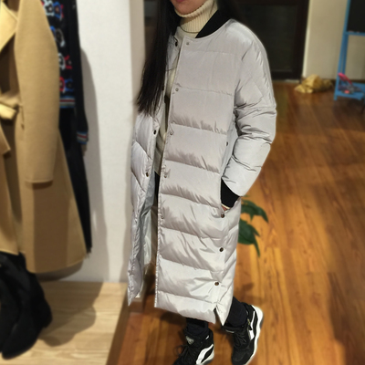 2015韩国东大门新款白鸭绒女士大码显瘦中长款宽松保暖加厚羽绒服