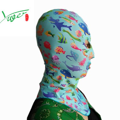 时尚防晒面罩 脸基尼 透气 防紫外线游泳帽 成人儿童 防水母头套