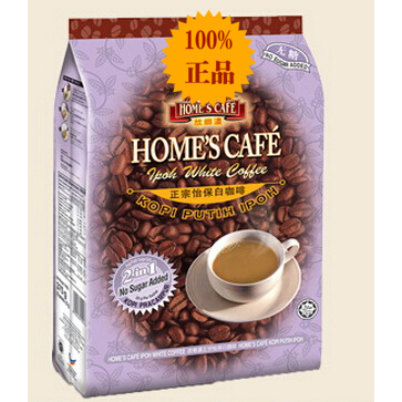 2袋起包邮 马来西亚进口咖啡速溶故乡浓怡保二合一无糖白咖啡375g