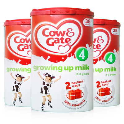 Cow&Gate英国牛栏4段2-3岁婴幼儿奶粉800gx3罐装