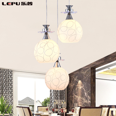 乐普 餐厅餐吊灯具 三头吊线创意个性韩式吊灯咖啡厅饭厅吊灯灯饰