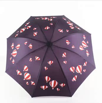 伞伞发光 新款女士折叠伞热气球 超轻晴雨两用防紫外线晴雨伞