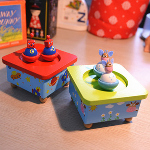 新年礼物儿童音乐盒八音盒木质女生女孩生日创意旋转跳舞音乐玩具