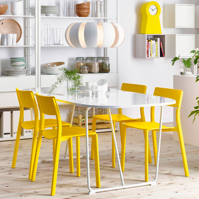IKEA宜家正品延宁椅子餐椅凳子现代风格椅子大师设计黄色靠背椅子