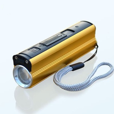 包邮多功能LED强光手电筒点烟器USB充电宝移动电源18650防身正品
