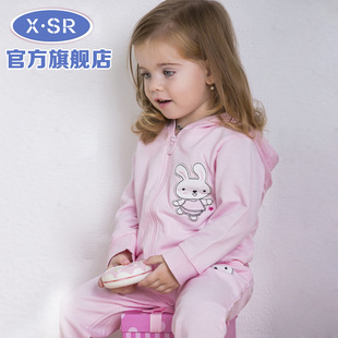 小童运动套装长袖春秋装2-5岁女宝宝纯棉卫衣两件套外套外衣服饰