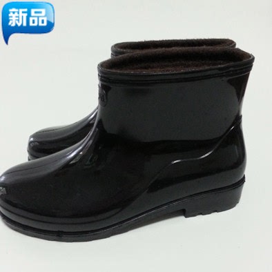 正品上海双钱中短筒男保暖雨鞋雨靴防滑耐酸碱雨靴雨鞋平跟水鞋