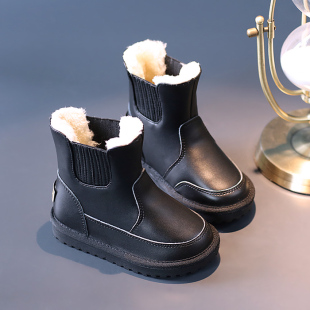 真皮儿童雪地靴2016冬季新款韩版女童靴男童鞋防水宝宝棉靴棉鞋潮
