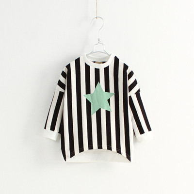 童装2015韩版新款秋装女童上衣宝宝卫衣 条纹外套纯棉儿童长袖T恤