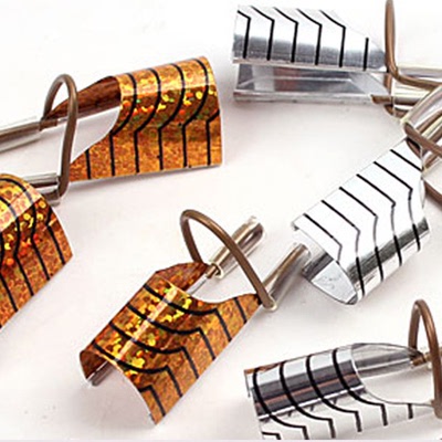 美甲指托用品 光疗胶水晶甲 金属指托 循环使用延长铝托工具批发