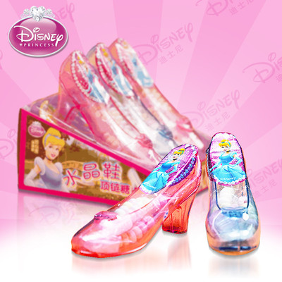 迪士尼儿童节创意糖果零食水晶鞋项链糖玩具糖水晶糖果部分包邮